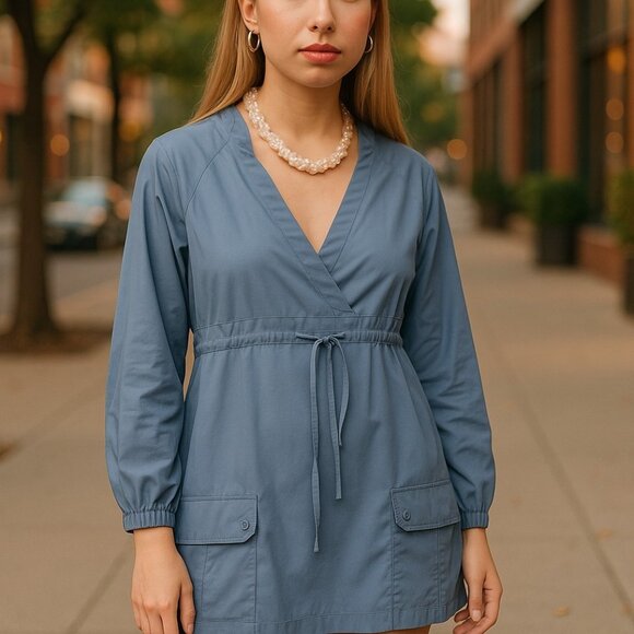 COLUMBIA Pullover Hoodie Cargo Jacket L Tunic Minimalist Lightweight UPF 50 - Picture 13 of 13